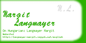 margit langmayer business card